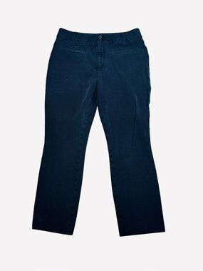 Anthropologie The Essential Slim Pants Women's Sz 10 Black Stretch Ankle Trouser